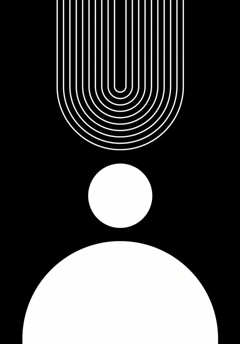 Poster minimalista poster con telaio in alluminio da Purrfect Whiskers Art