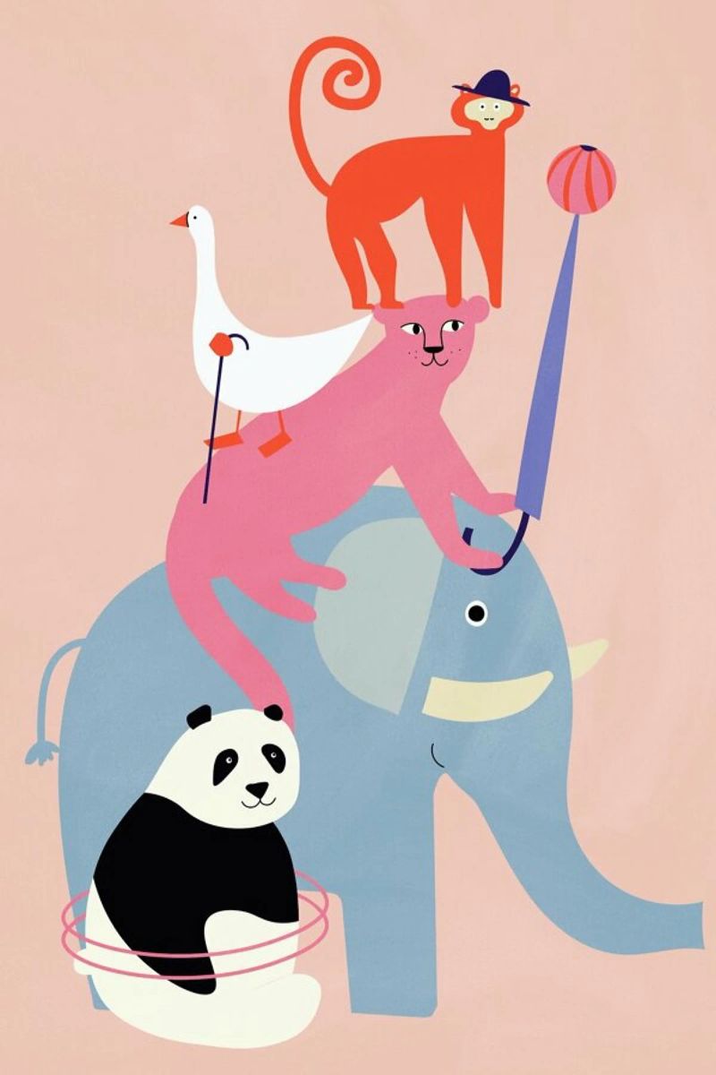 Animal Pyramid Poster von Little Flourishes