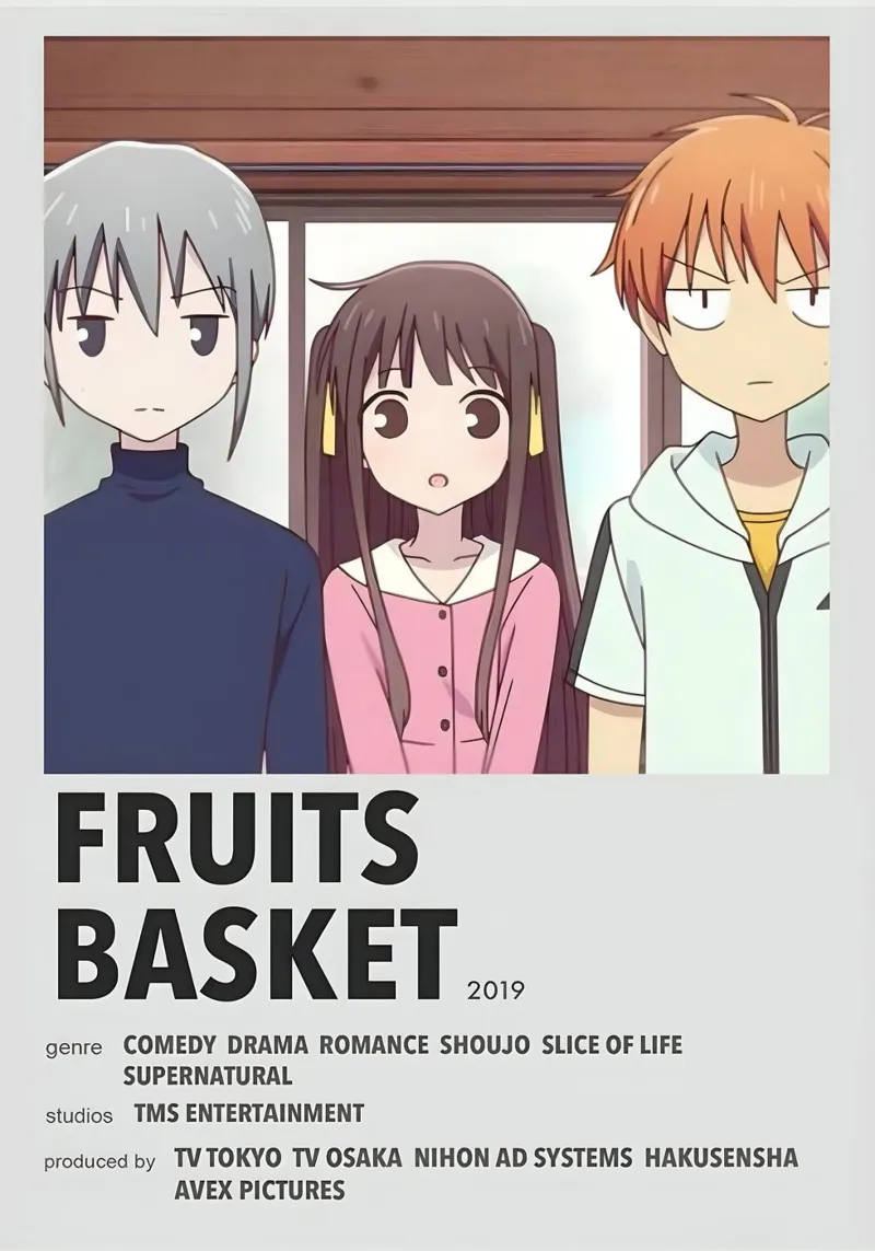 FRUITS BASKET  2016 poster con telaio in legno da Totoya