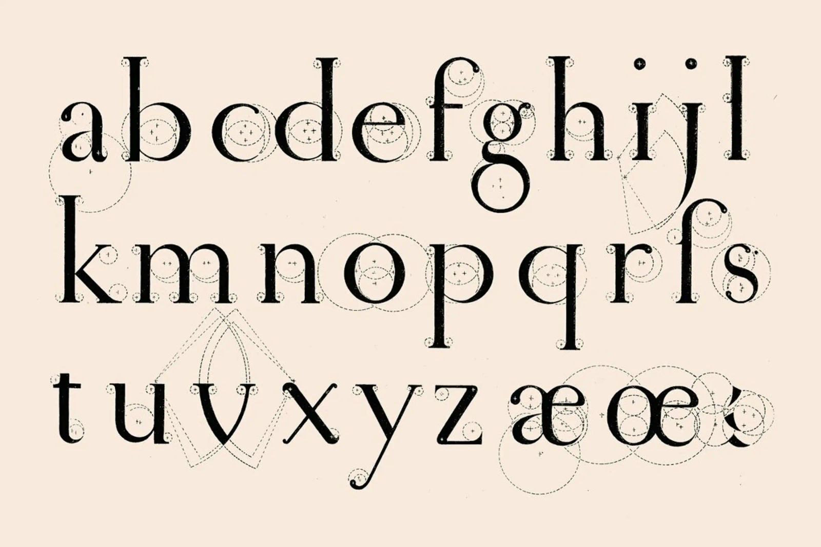Alphabet Lowercase poster con marco de plástico de Astër