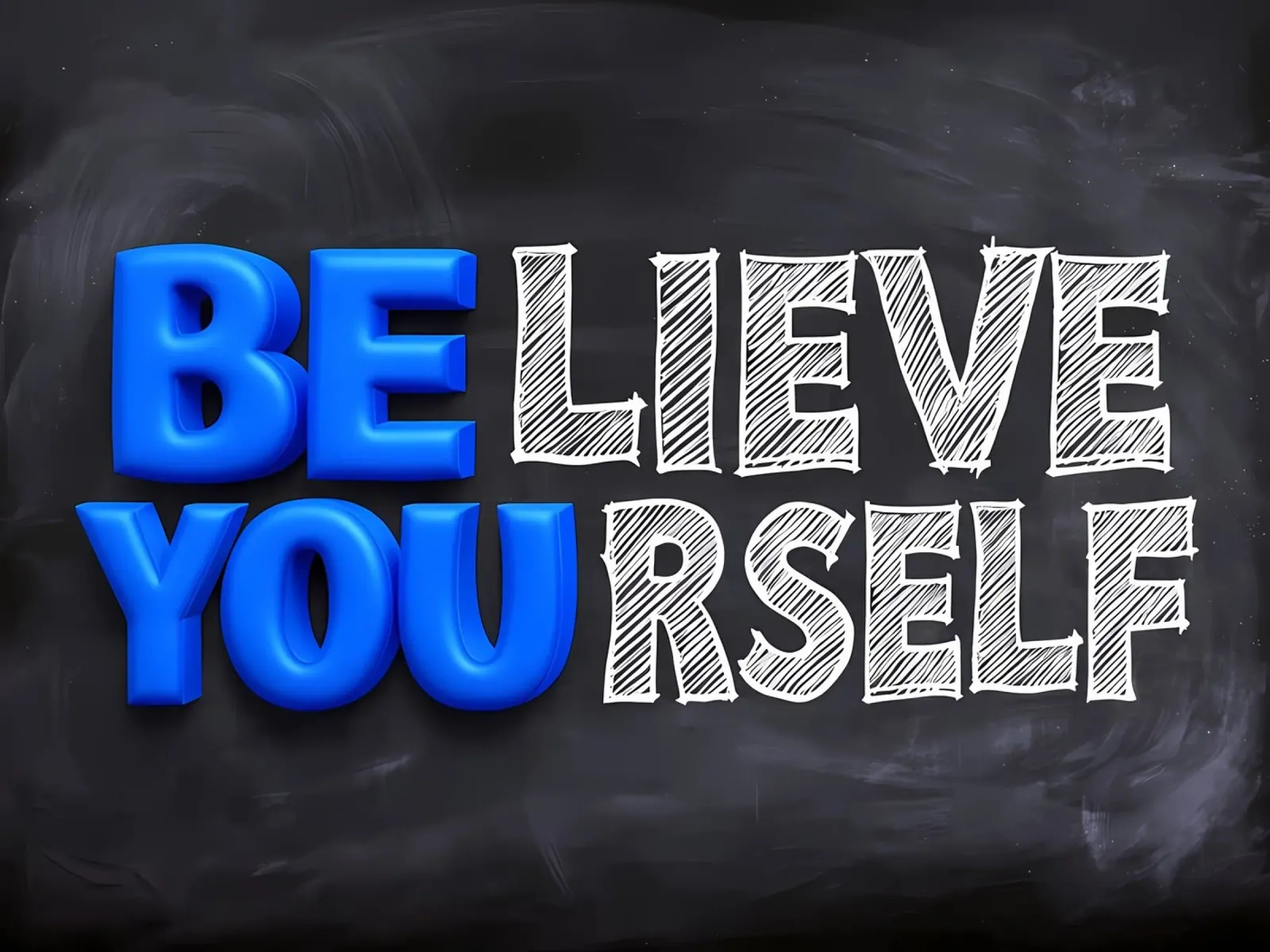 Glaube an dich selbst - Kreidetafel-Motivation Hahnemühle von inspirational quote