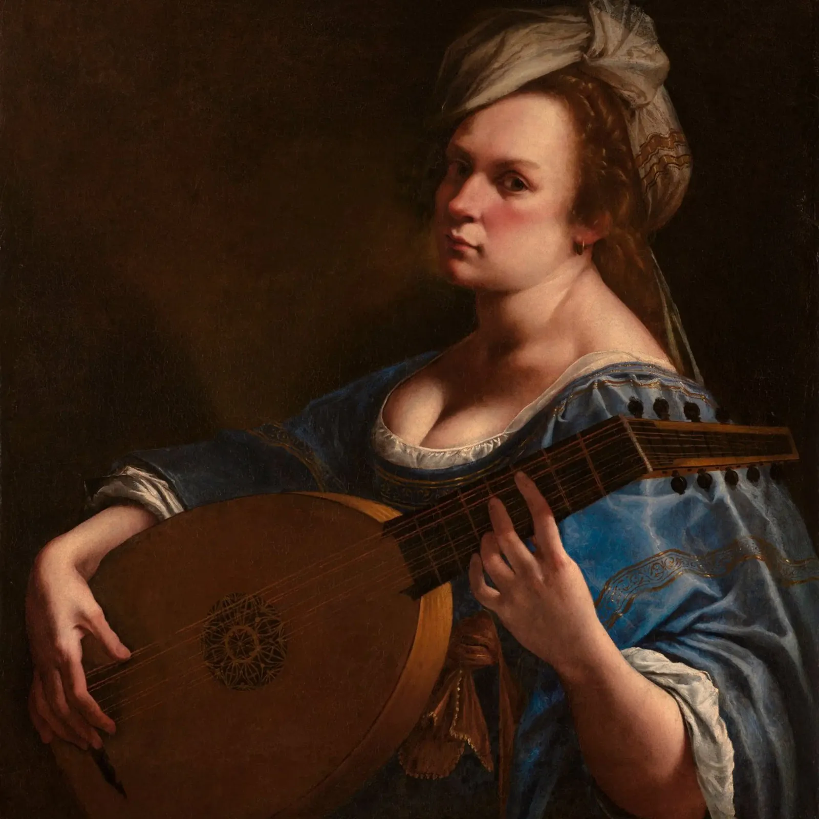 Artemisia Gentileschi – Self-Portrait as a Lute Player hahnemühle by Wirla