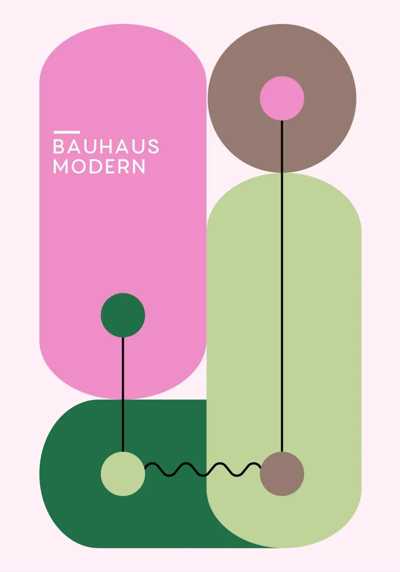 Bauhaus Modern Abstract Geometric Shapes Print hahnemühle de NorwesClub