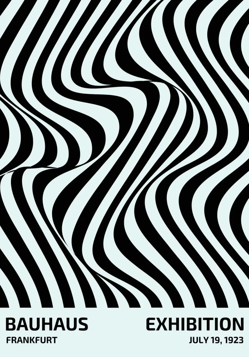 Bauhaus Frankfurt 1923 Exhibition Op Art Poster hahnemühle de NorwesClub