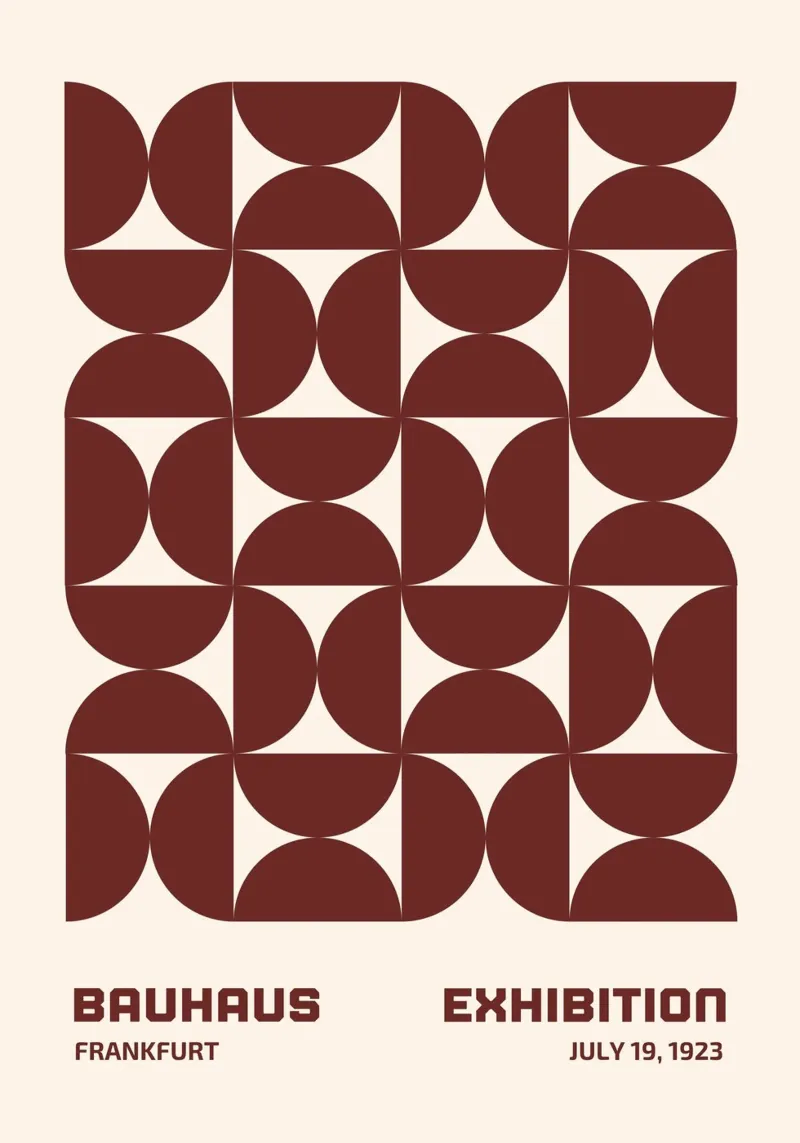 Bauhaus Frankfurt 1923 Exhibition Pattern Print Hahnemühle von NorwesClub