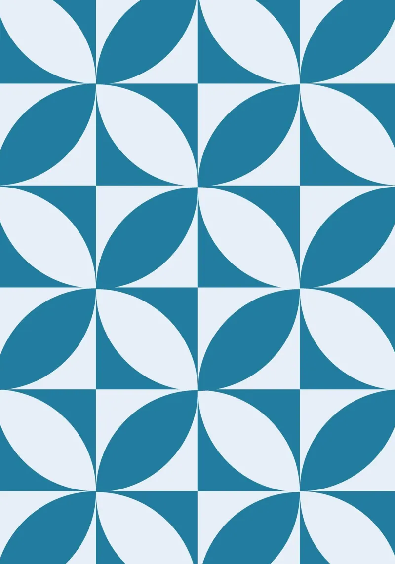 Geometric Pattern Abstract Shapes Teal Blue Print canvas by NorwesClub
