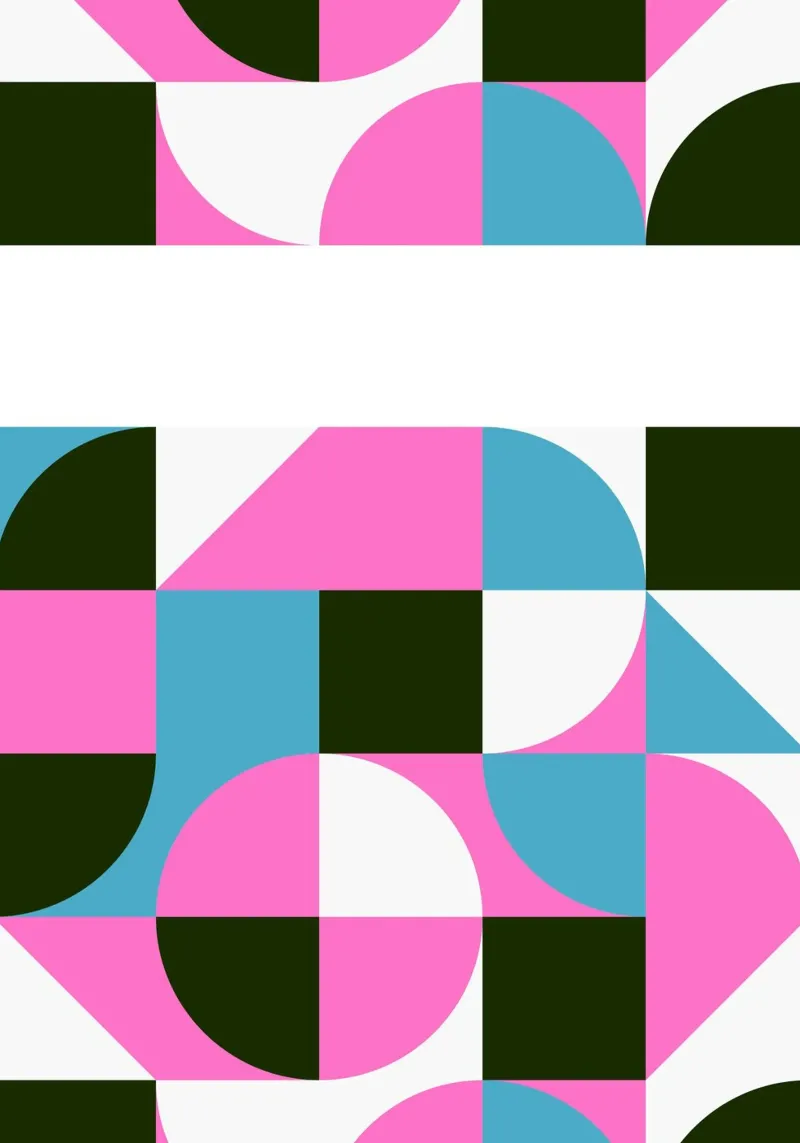 Stampa geometrica astratta rosa blu verde carta hahnemühle da NorwesClub
