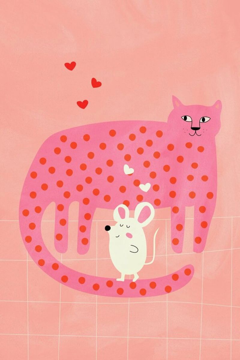 Cat and Mouse poster de Little Flourishes