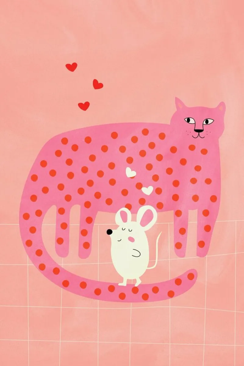Cat and Mouse carta hahnemühle da Little Flourishes