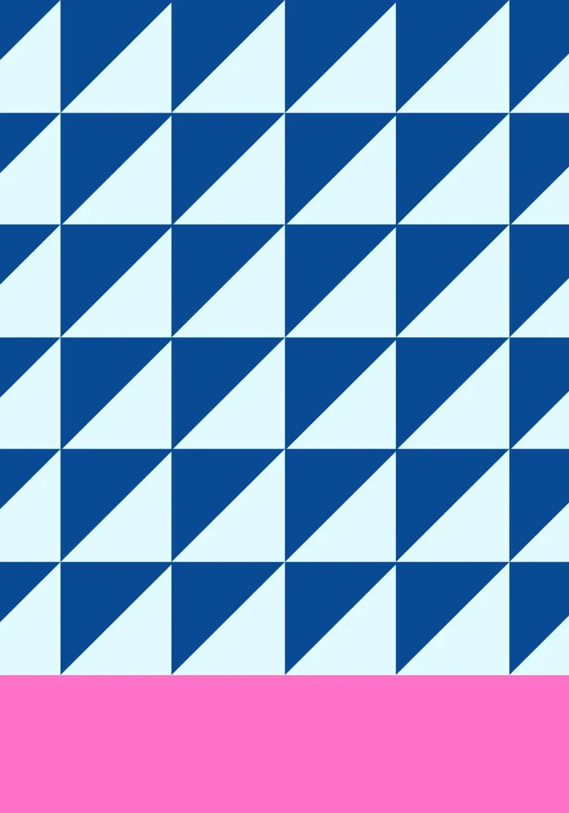 Geométrica Azul Triángulos Rosa Color Block Arte metacrilato de NorwesClub