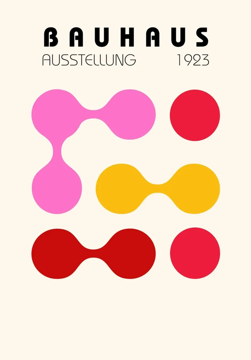 Bauhaus 1923 Mostra Forme colorate Arte poster da NorwesClub