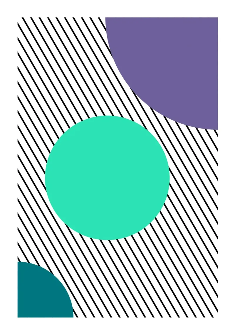Abstract Geometric Shapes Diagonal Lines Art canvas by NorwesClub