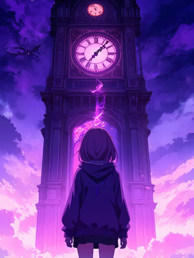 A Girl Looking At Historic Architecture Lofi Art poster by LoFi Gallery