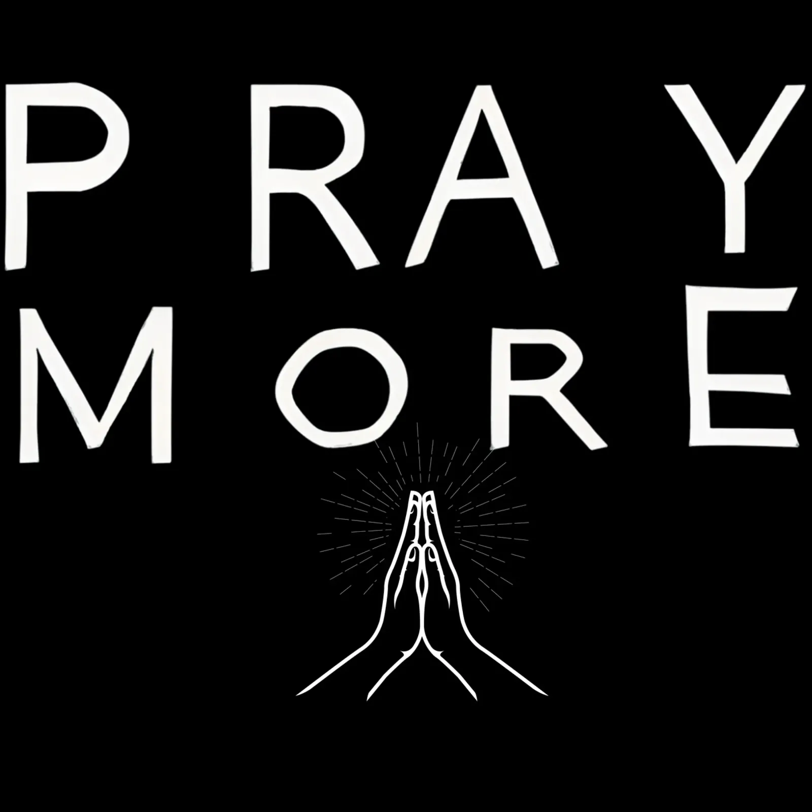 Pray More - Glaube über Hektik Christliches T-ShirtUnisex Tee Forex-Platte von Lionandlamb