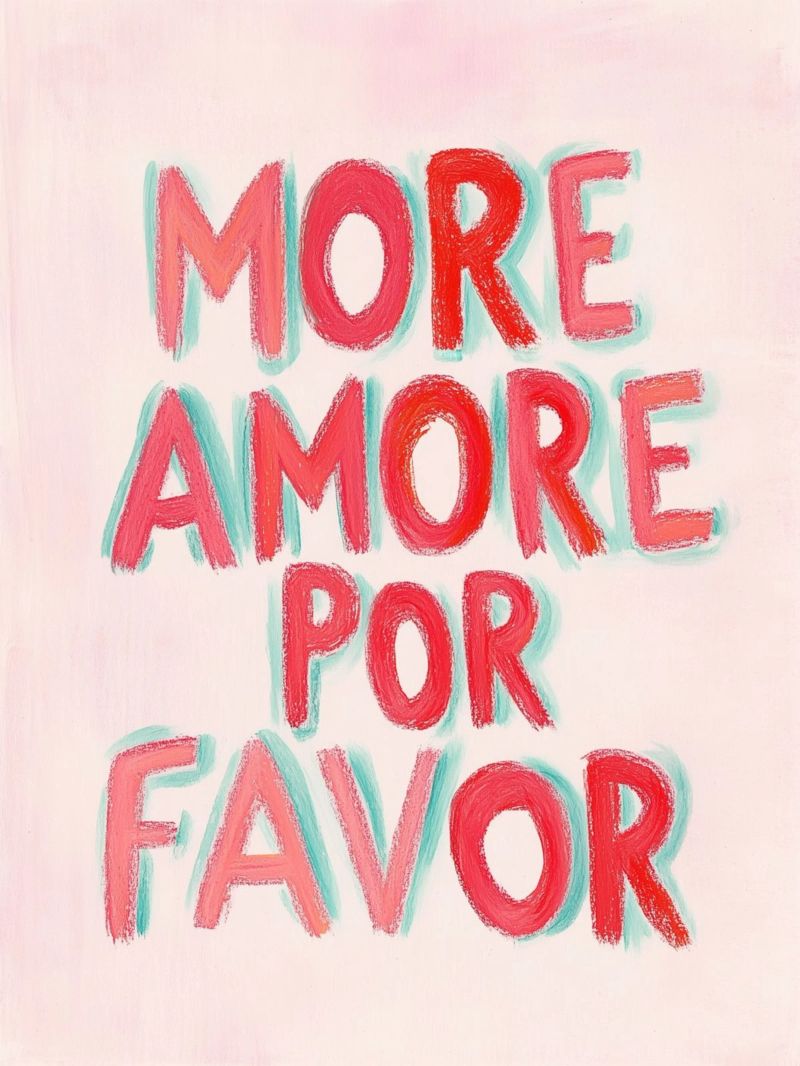 More Amore por Favor, Emotionen poster by Carinaprint
