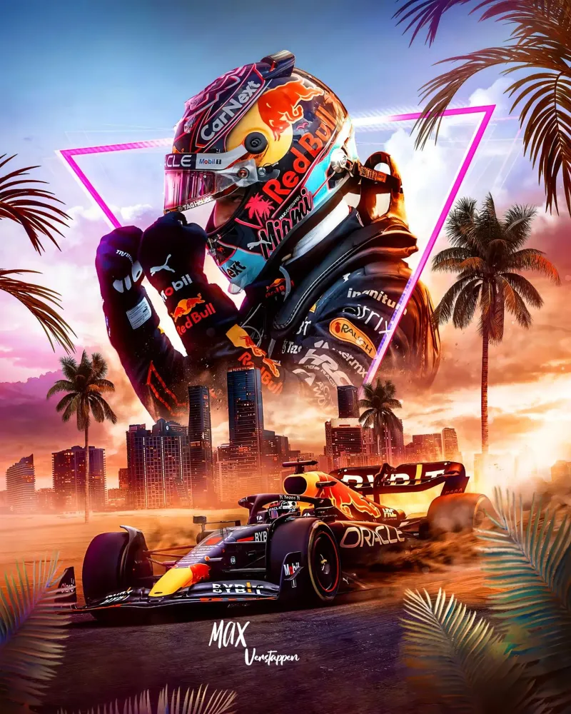 Max Verstappen pellicola backlit da Agus Creative