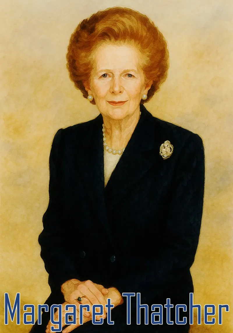 Margaret Thatcher Painting Imagination Redrawing alu-dibond by MOKAIYA