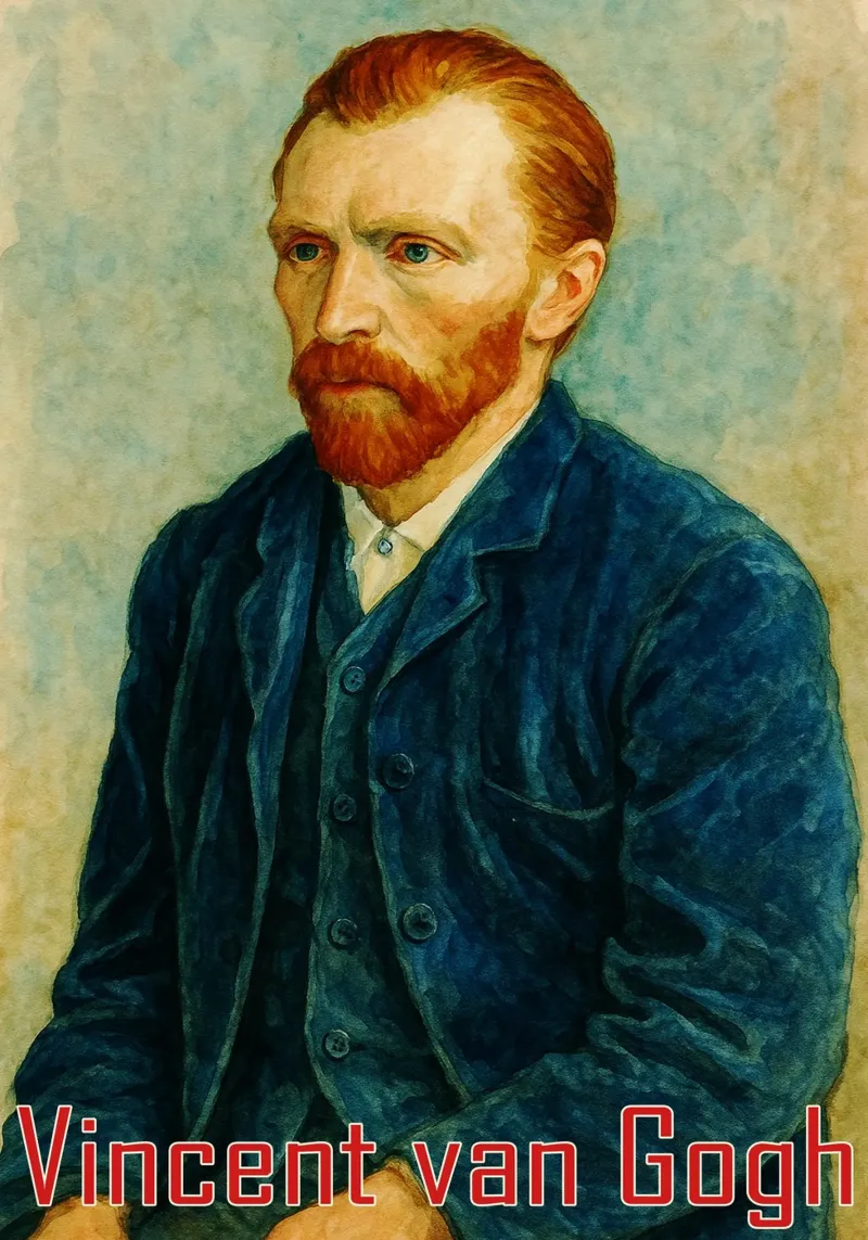 Vincent van Gogh Repainting Imagination Redrawing canvas by MOKAIYA