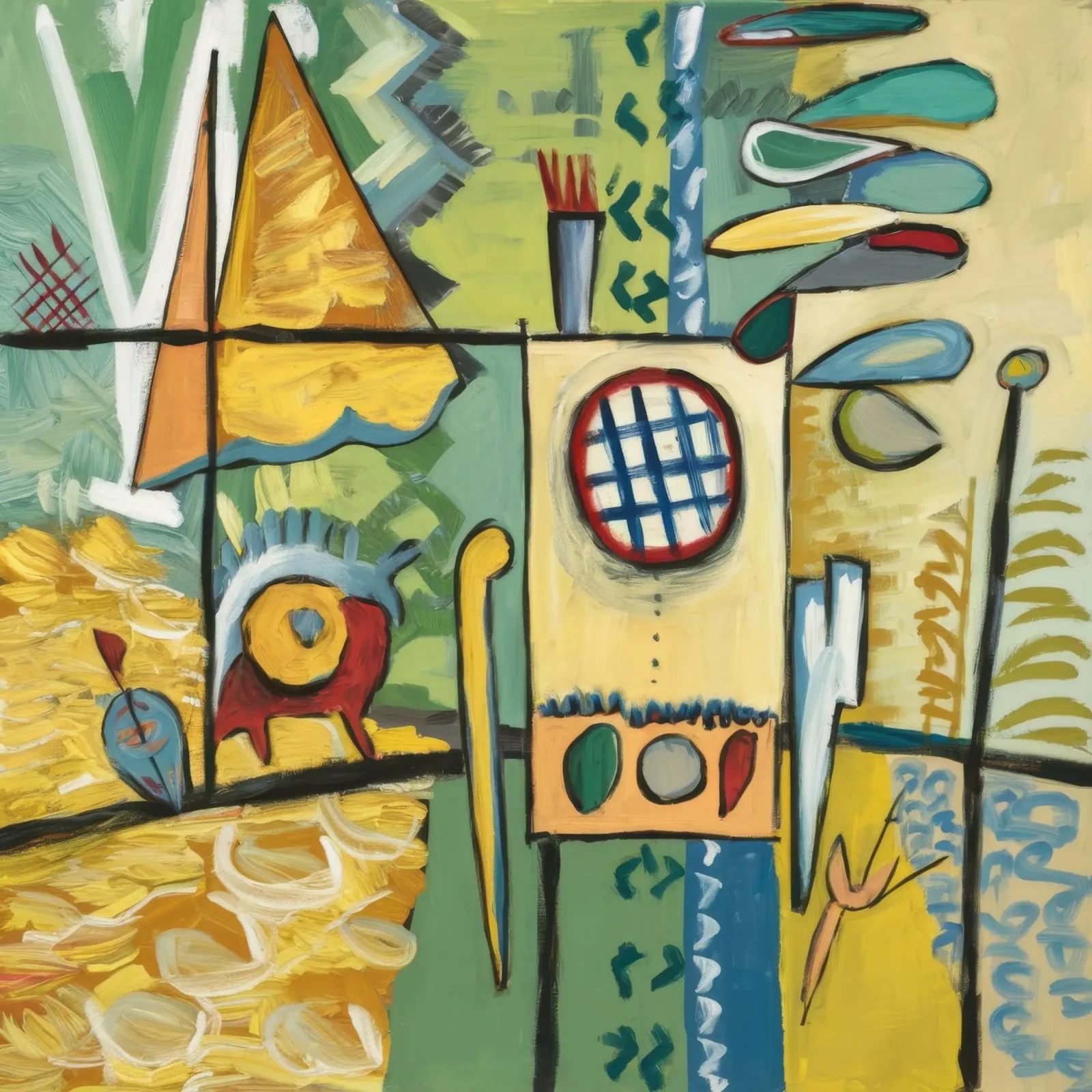 Abstracte stedelijke symfonie canvas van Beach Palette