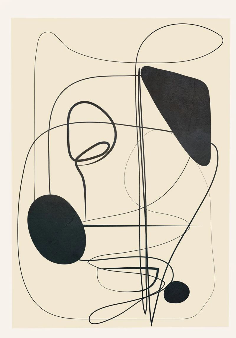 Abstract Line Art VI poster by Nadjaa
