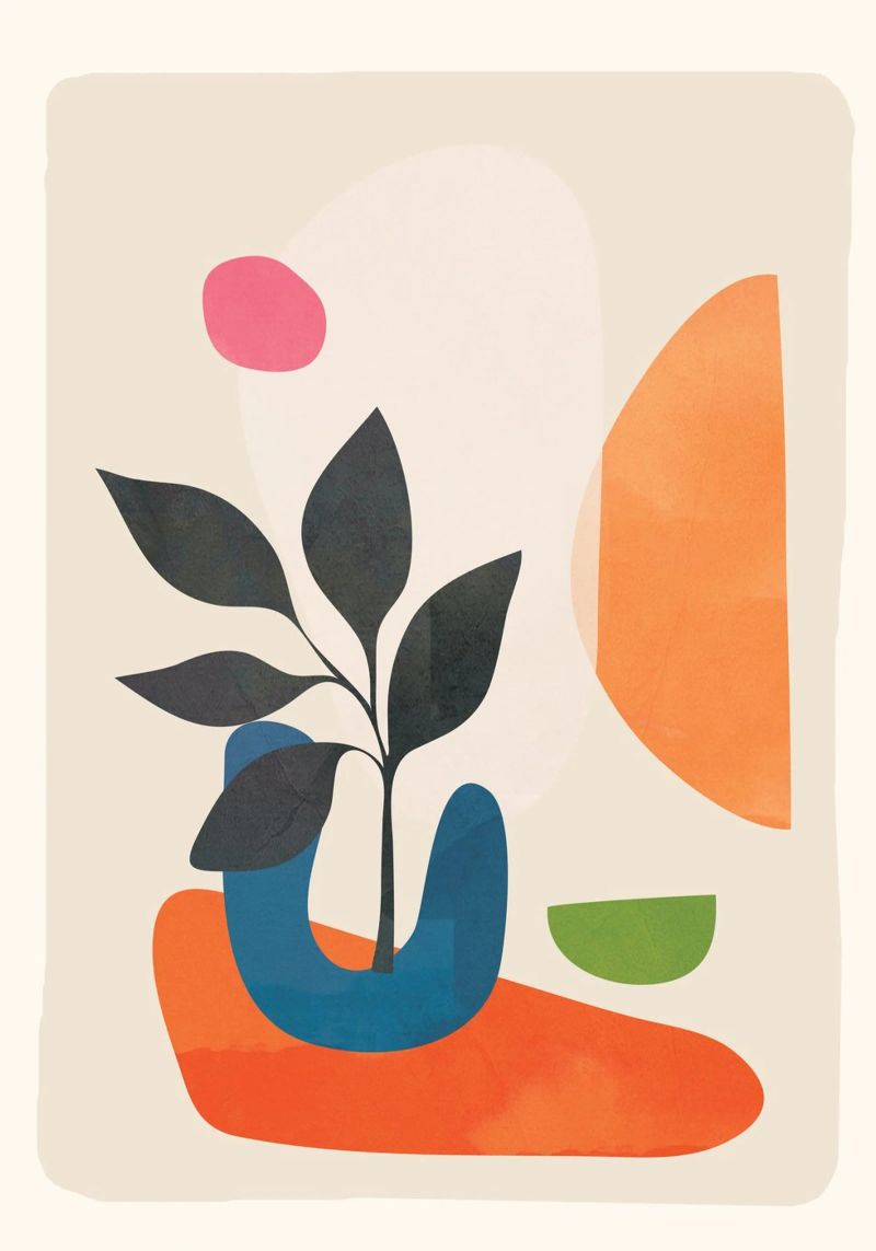 Abstract Minimal Shapes 07 poster by Nadjaa