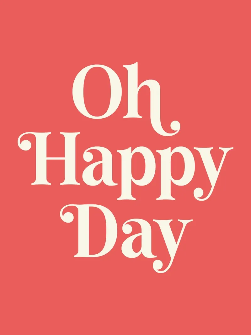 Oh Happy Day Quote (Red Tone) pellicola backlit da Paigaam Studio