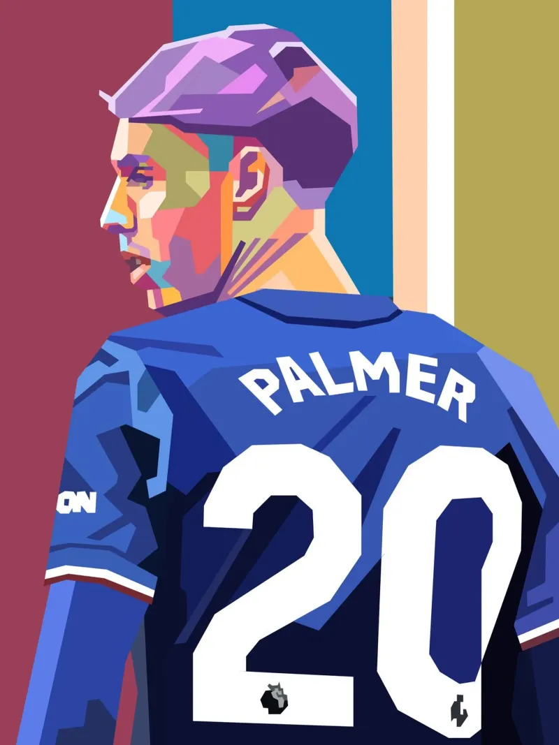 Cole Palmer icona del calcio pellicola backlit da Hantamrata