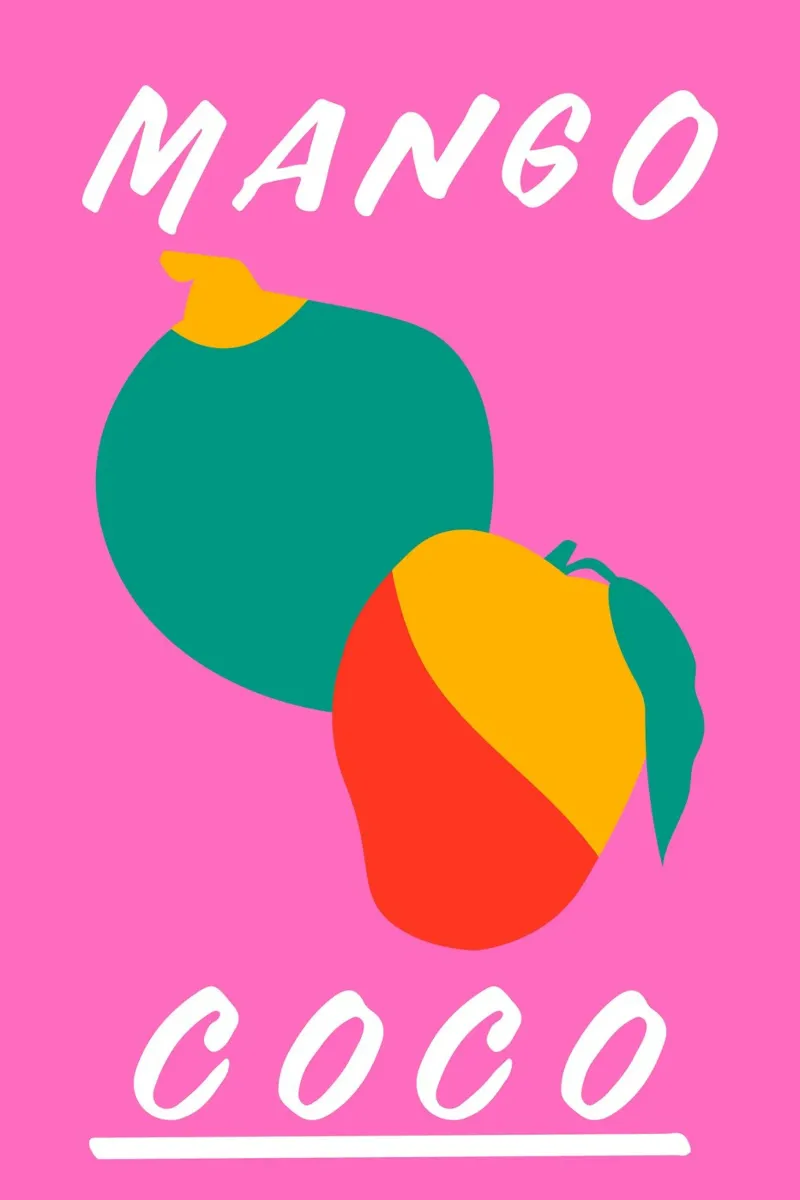 Mango Coco acrylic glass by Mariery Young