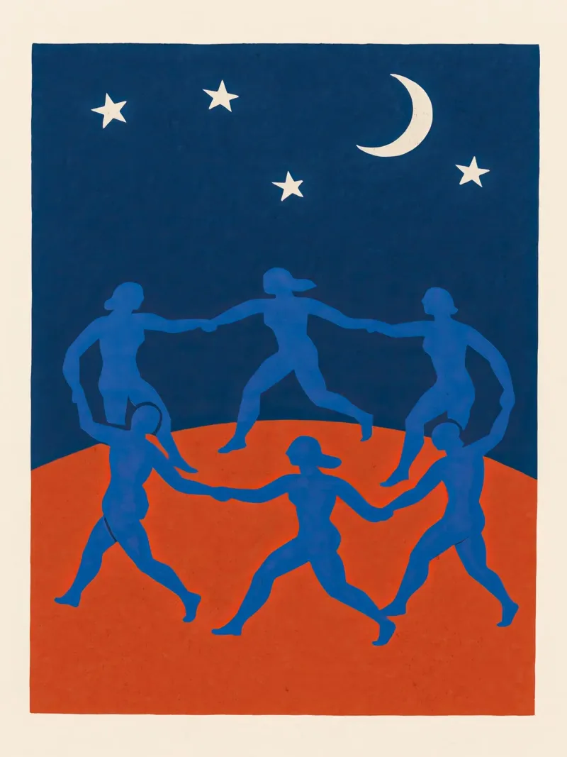 Twilight Dance poster con telaio in plastica da treechild