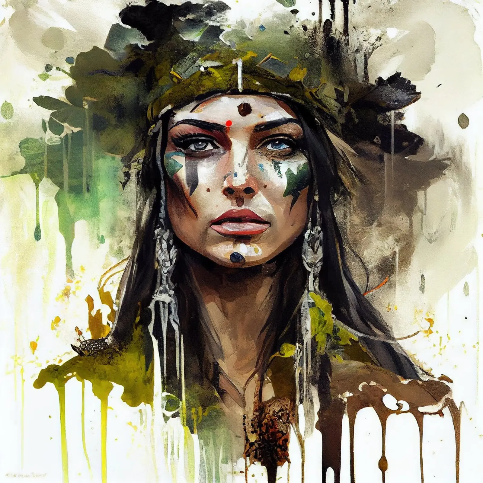 Druida poderoso lienzo con Marco flotante de Chromatic Fusion Studio