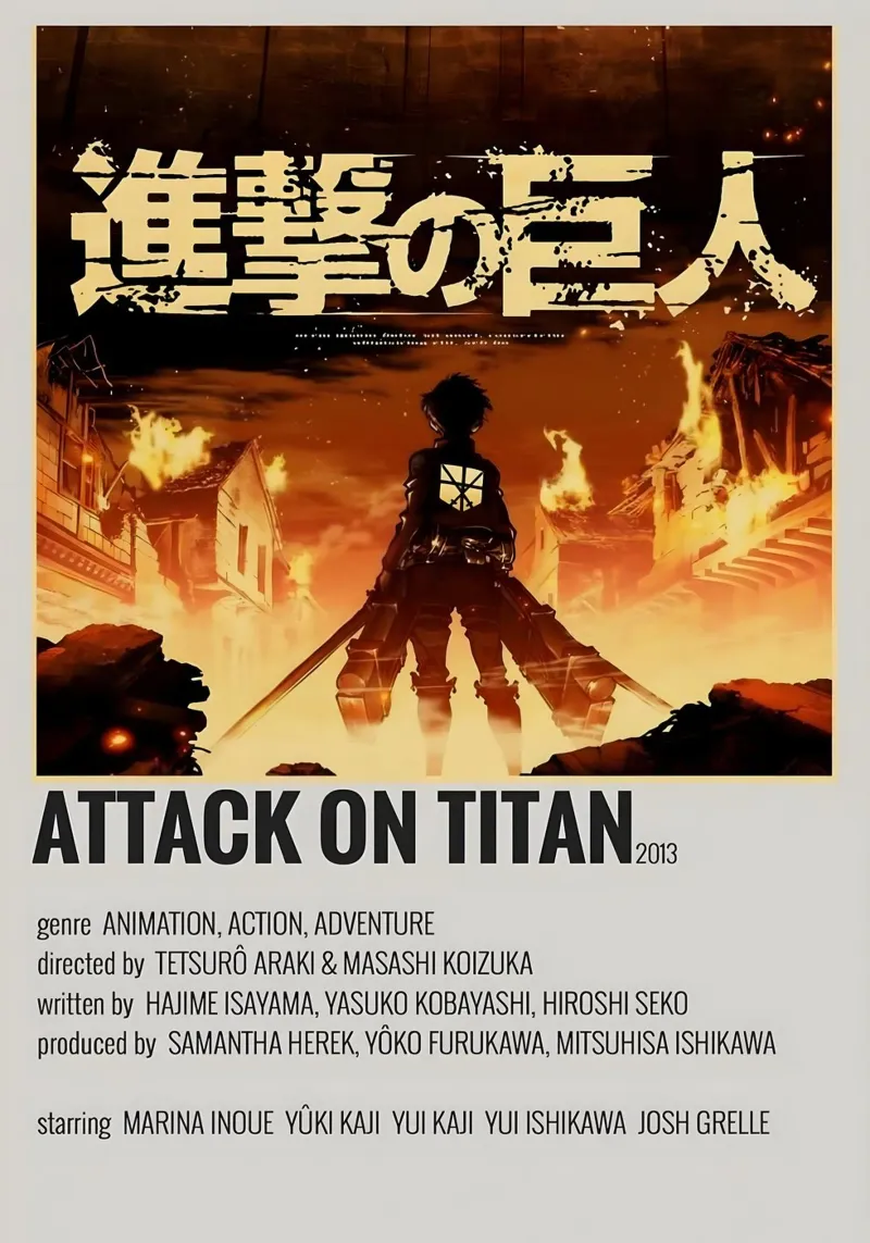 ATTACK ON TITAN 2013 pellicola backlit da Totoya