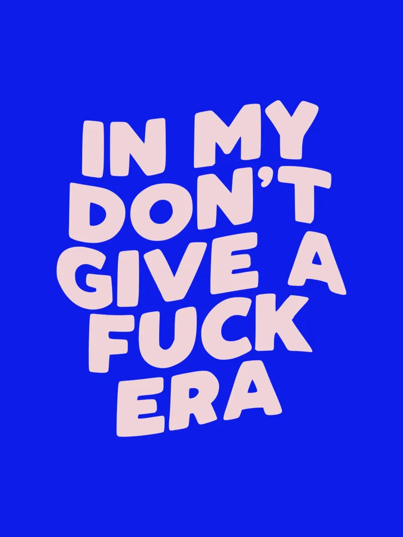 En mi No me importa una mierda Era Tipografía Imprimir en rosa azul metacrilato de THE MOTIVATED TYPE