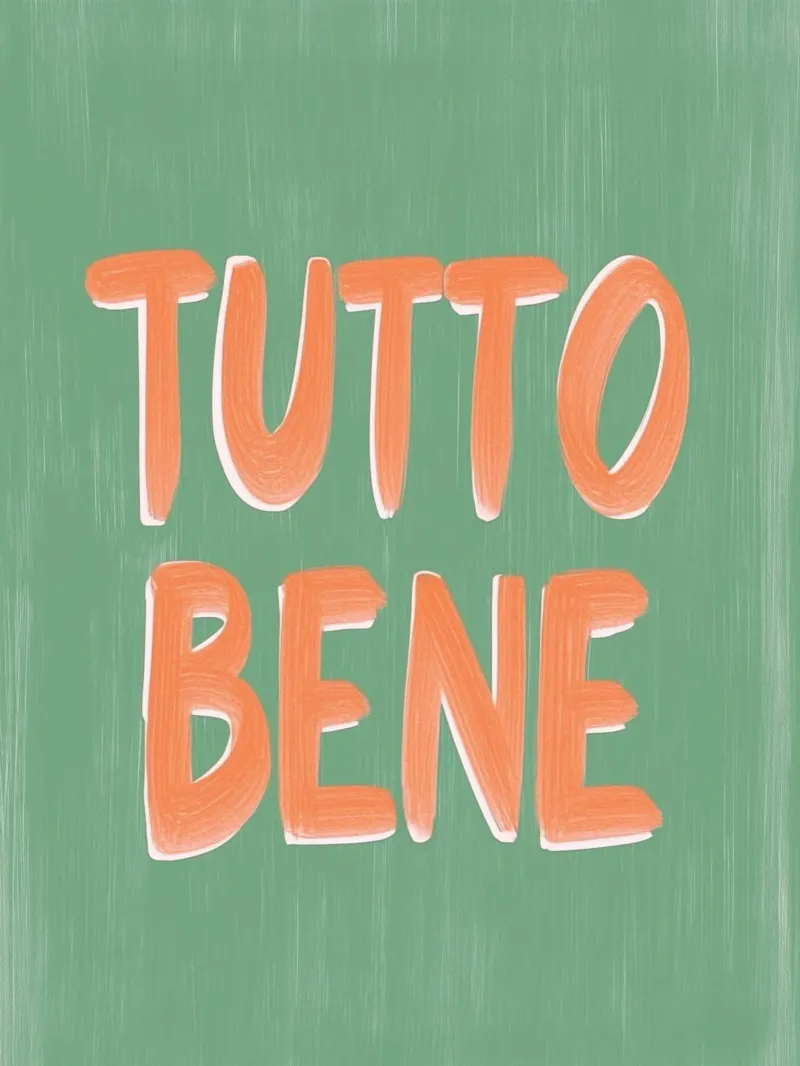 Tutto Bene, positive Vibes poster da Carinaprint