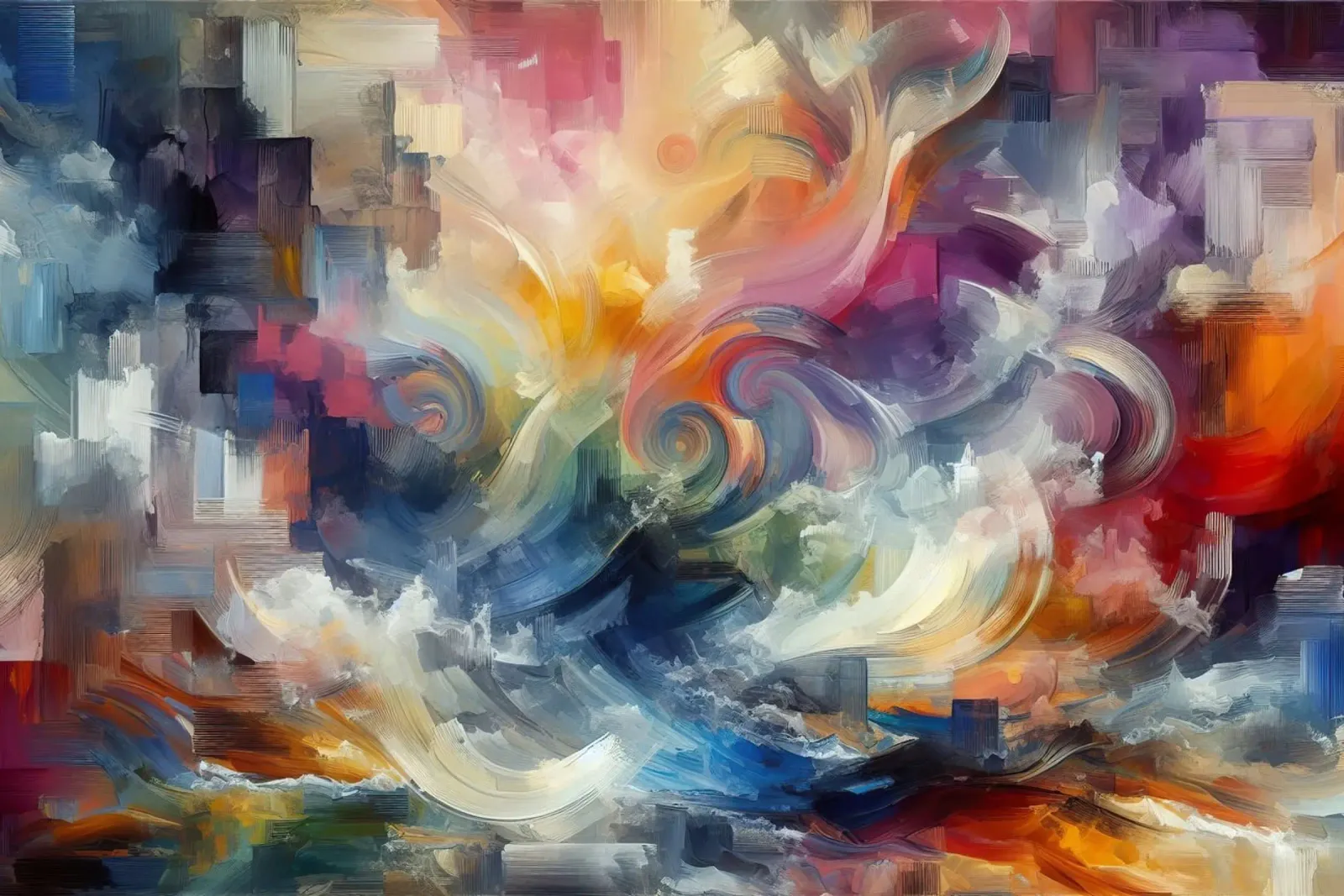 Vortici poster con telaio in legno da 🎨 Point and Art