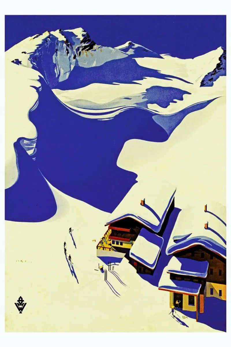 skilodge poster con telaio in plastica da Robert Livingston