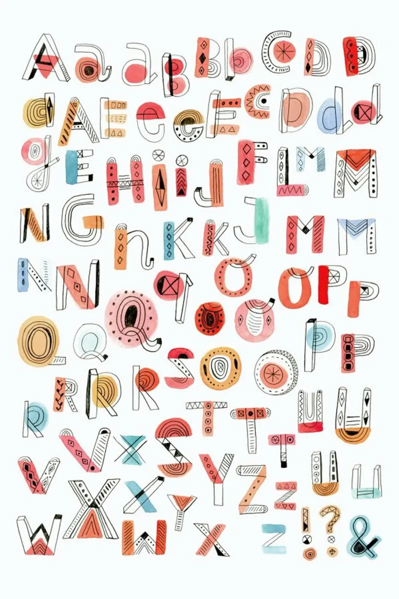 Alphabet Soup pellicola backlit da Little Flourishes
