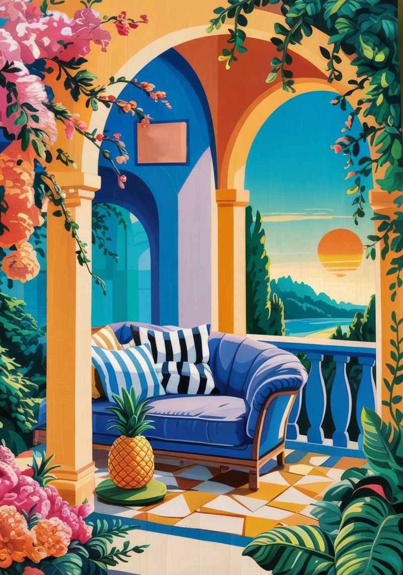 Vue sur l'arcade sereine hahnemühle de Murni Strokes