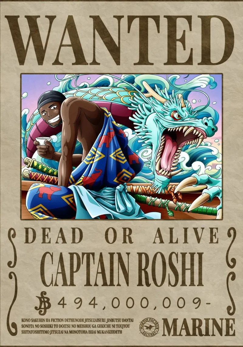 Cercasi Capitano Roshi poster con telaio in legno da Collins Shop