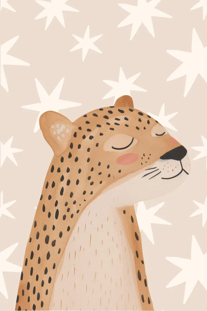 Animal nursery, Animal Decor, Nursery Kids Wall Art, Cheetah hahnemühle by Little Lola