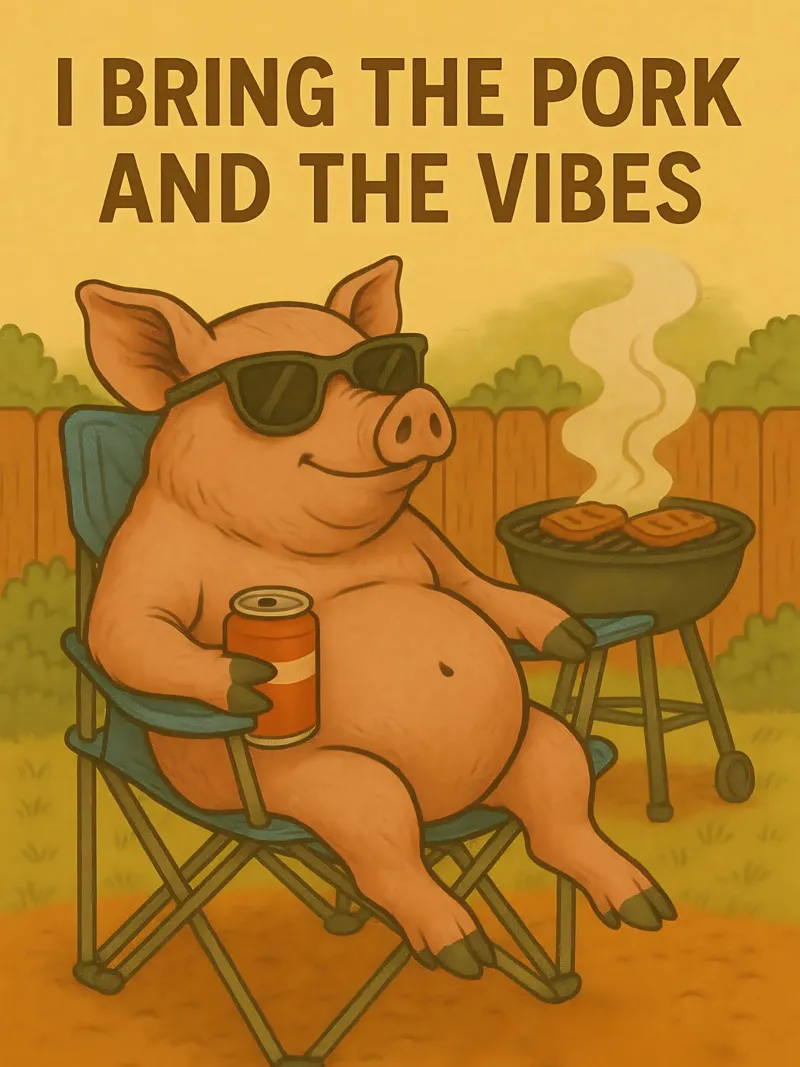 Funny Pig Meme canvas met Baklijst van Funny Humor Art