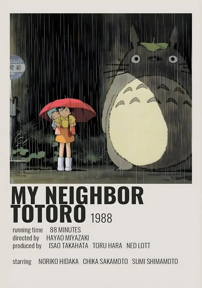 MY NEIGHBOR TOTORO 1988 poster con telaio in plastica da Totoya