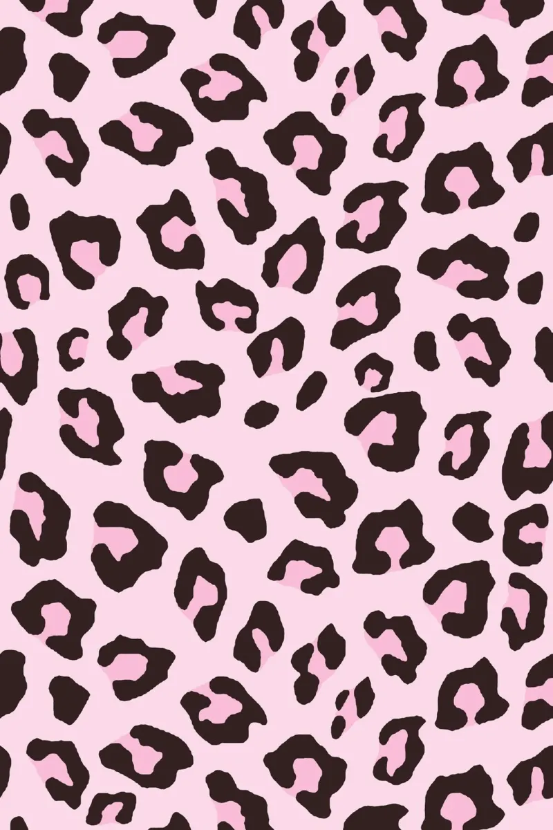 Cioccolato rosa con stampa leopardo poster con telaio in legno da SilverPegasus