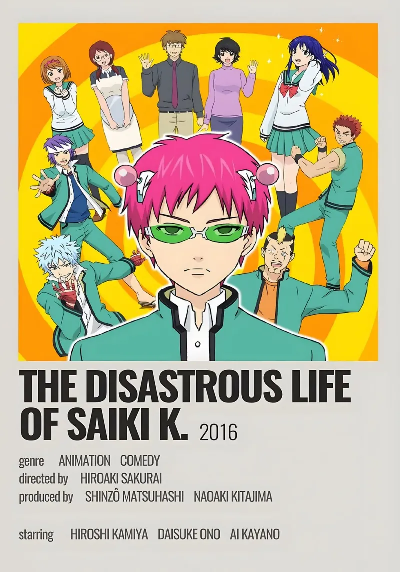 THE DISASTROUS LIFE OF SAIKI K. 2016 pellicola backlit da Totoya