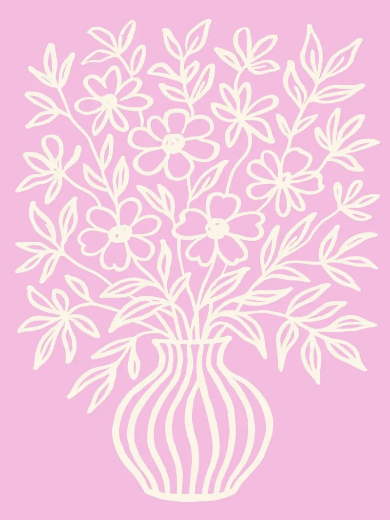 Bouquet In Pink carta hahnemühle da treechild