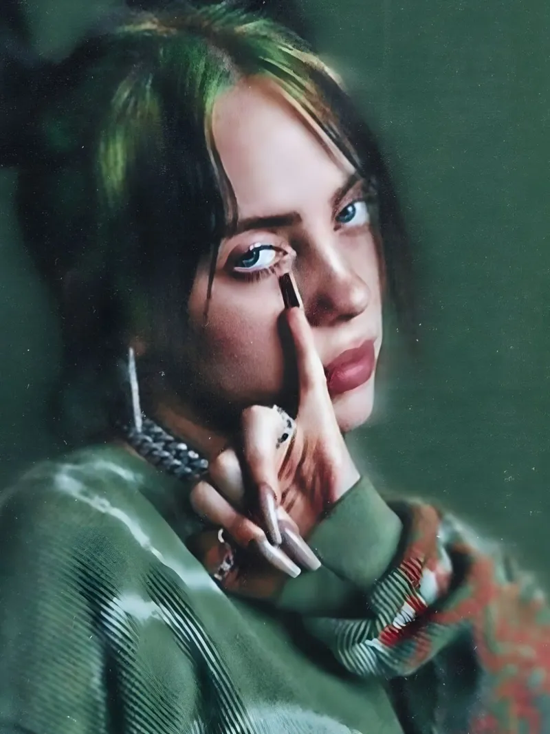 Billie Eilish carta hahnemühle da Low poly art
