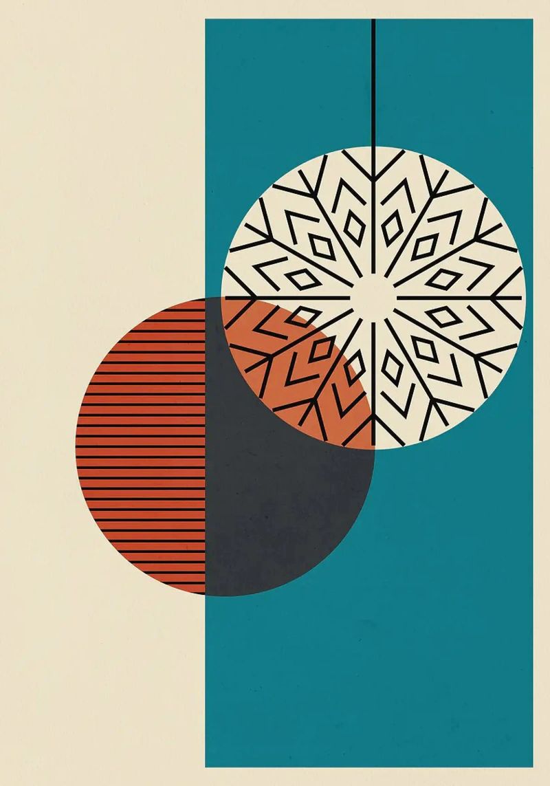 Geometrische Formen Kreismuster Poster von Dale Edward YoungJr