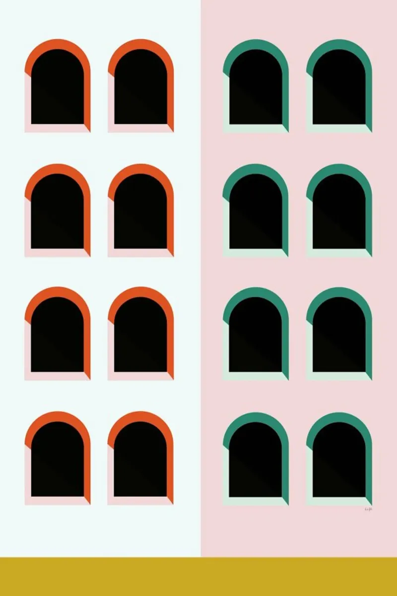 Arched Window House pellicola backlit da Linda Gobeta