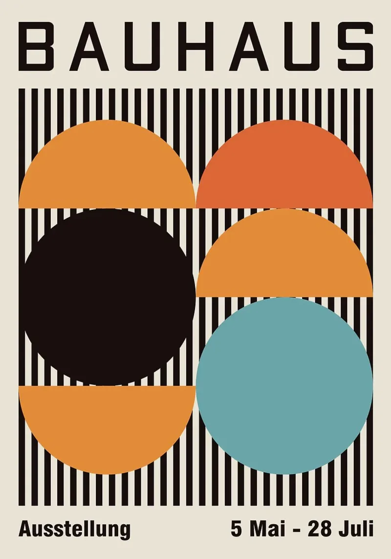 cirkels halve cirkels strepen zwarte cirkel canvas van MinimalistPosterCharles