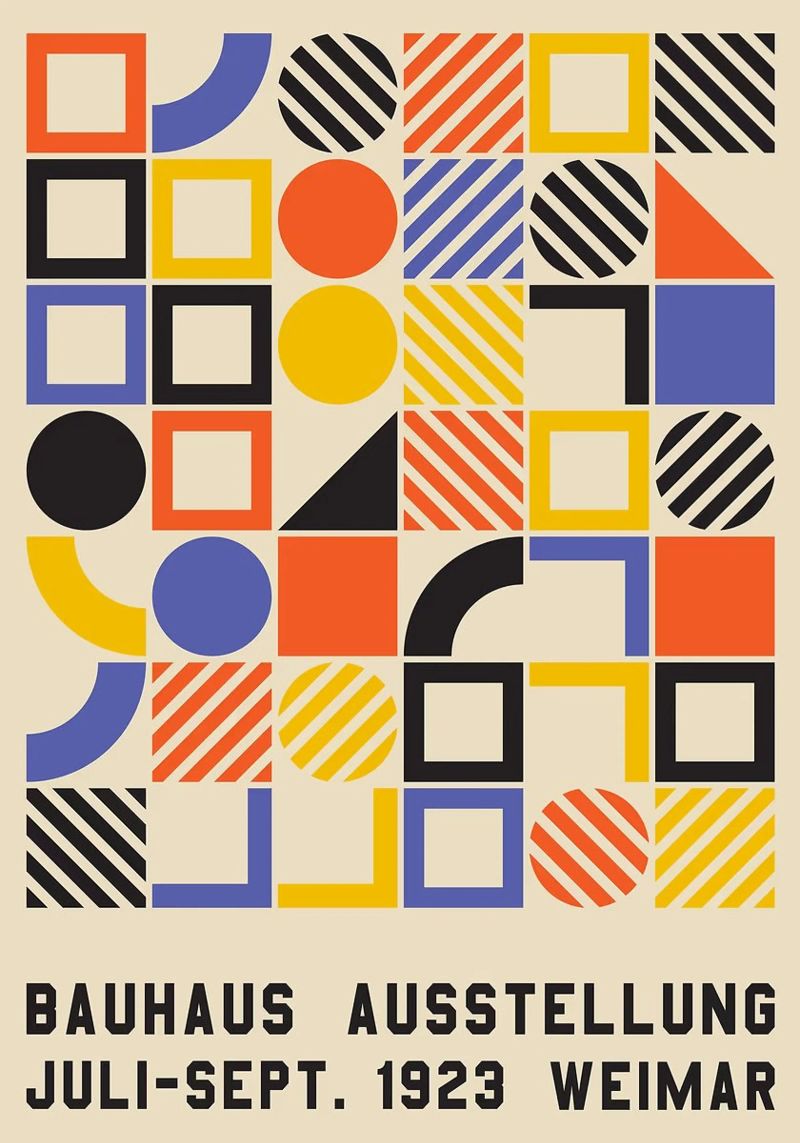 forme geometriche blocchi cerchi colorati carta hahnemühle da MinimalistPosterCharles