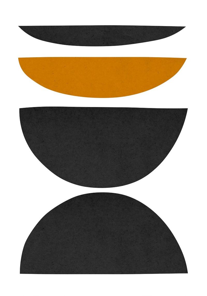semicerchi forme geometriche contrasto pellicola backlit da Purrfect Whiskers Art
